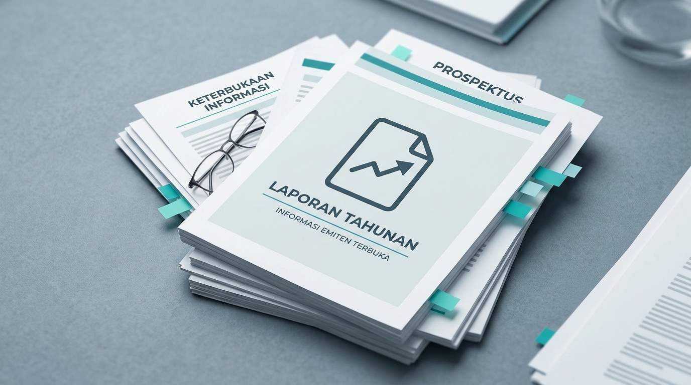 Halaman laporan dan dokumen keterbukaan informasi sebuah perusahaan tercatat