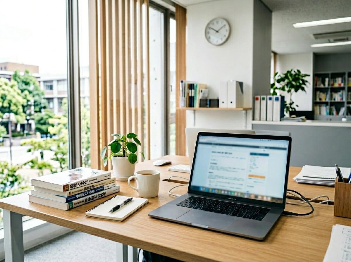 編集デスクのオフィスイメージ